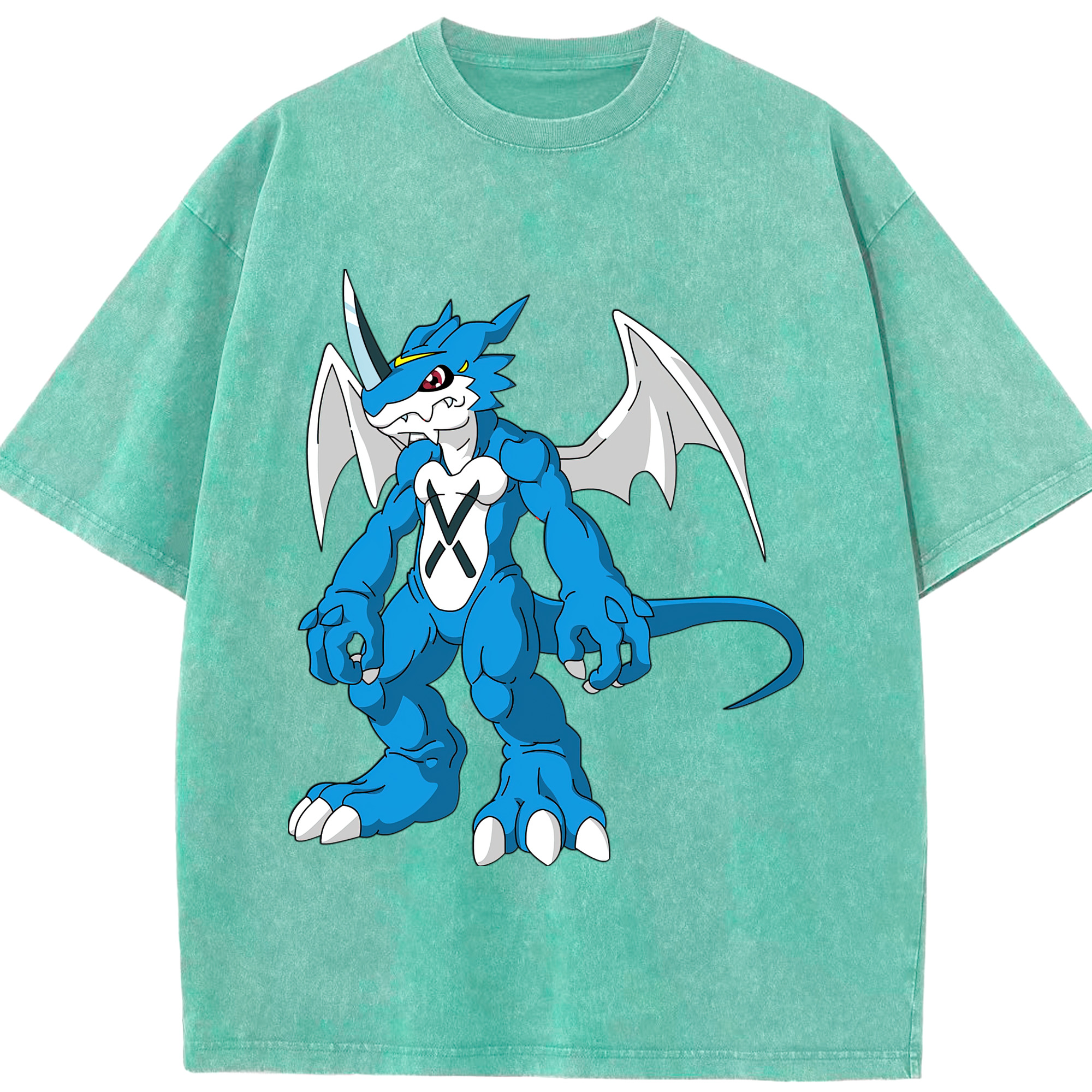（画像用） Digimon デジタルモンスター/デジモン 綿100% ヴィンテージ風 半袖Tシャツ（フロントプリント）